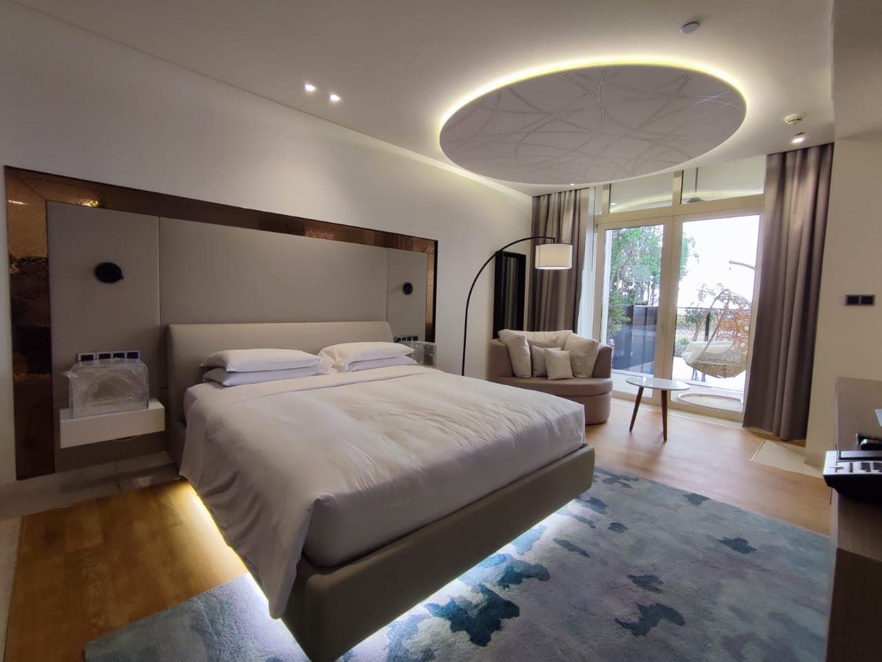 Furniture that belongs to the room and the people in it